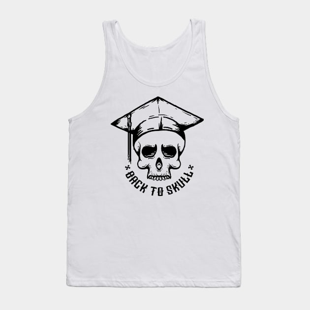 Back To Skull Tank Top by VEKTORKITA